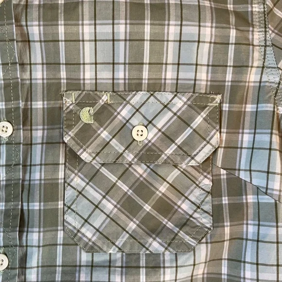 Carhartt Women's Shirt, Plaid, new with tags, 3/4 sleeves - Picture 2 of 15